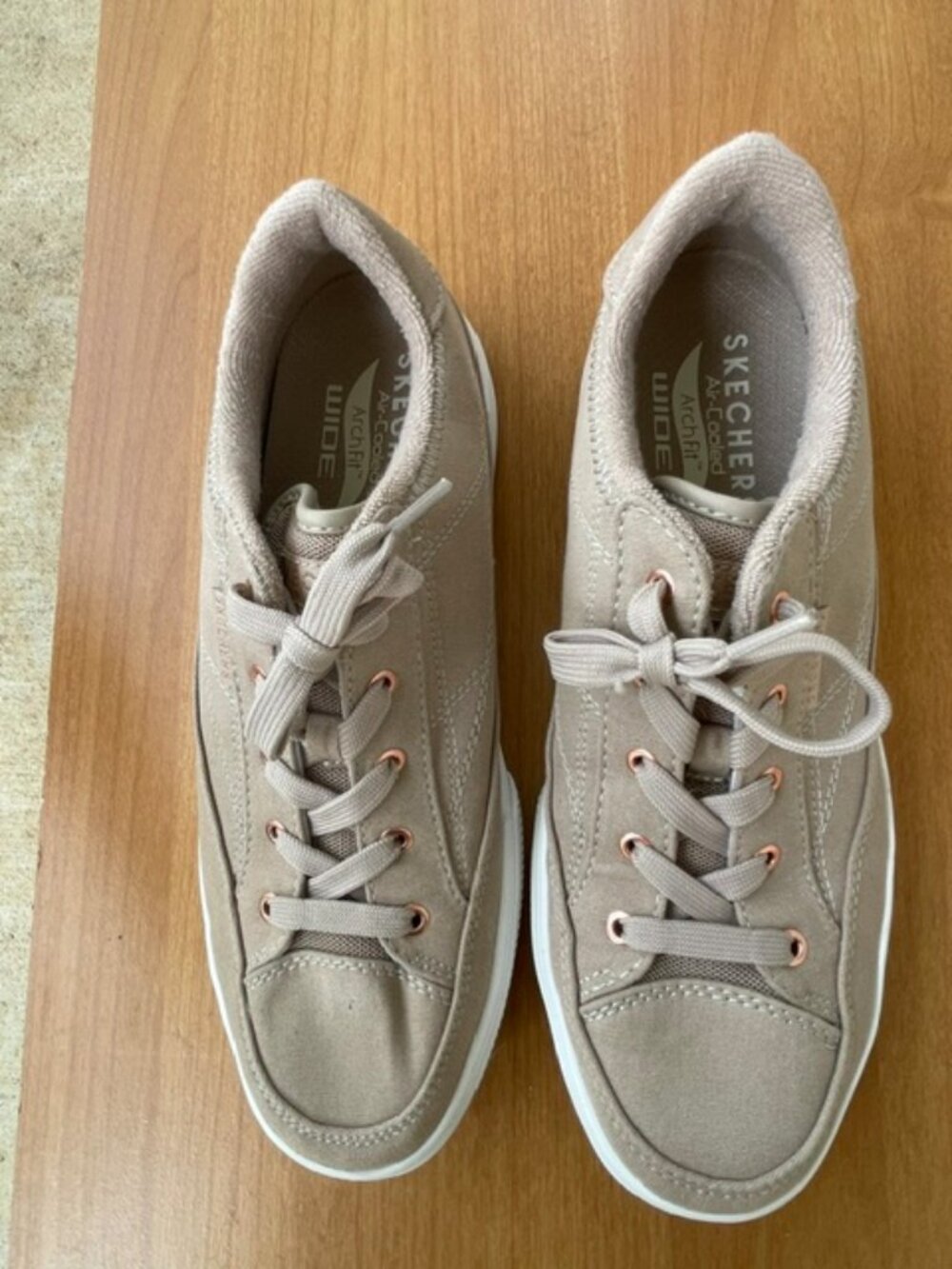 Skechers Women’s Arch Fit Arcade MEET YA THERE SNEAKER 177190W, Brown, Size 9W - Picture 5 of 9